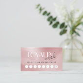 elegante Rose rosa Treuekarte Visitenkarte (Stehend Vorderseite)