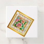 Elegante Rose Rosa und Gelbe Wasserfarbenpastel Geschenkanhänger (Beispiel)