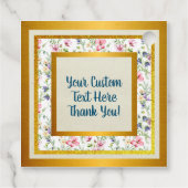 Elegante Rose Rosa und Gelbe Wasserfarbenpastel Geschenkanhänger (Rückseite)