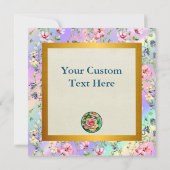 Elegante Rose Rosa und Gelbe Wasserfarbenpastel Mitteilungskarte (Rückseite)