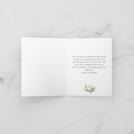 Elegante Rose Rosenholz Lattern Dankeskarte (Innenseite)