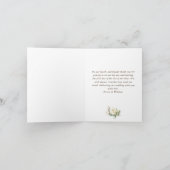 Elegante Rose Rosenholz Lattern Dankeskarte (Innenseite)