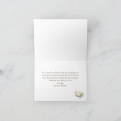 Elegante Rose Rosenholz Lattern Dankeskarte (Innenseite)