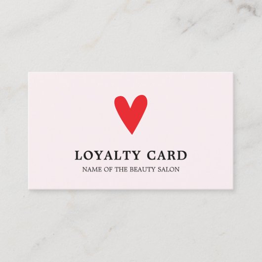 Elegante Rose Rotes Herz Treuekarte (Vorderseite)