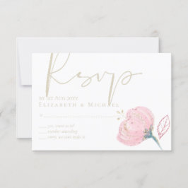 Elegante Rose RSVP Karte
