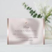 Elegante Rose RSVP Karte (Stehend Vorderseite)