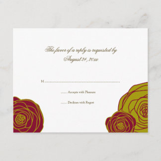 Elegante Rose RSVP-Karte RSVP Karte