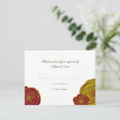 Elegante Rose RSVP-Karte RSVP Karte (Stehend Vorderseite)