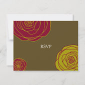 Elegante Rose RSVP-Karte RSVP Karte (Rückseite)