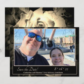 Elegante Rose Save the Date (Vorne/Hinten)