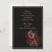 Elegante Rose & Schmetterling Rosa Quinceñera Einladung (Rückseite)