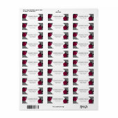 Elegante Rose Schwarze Streifen Gotische Rücksende (Vorne)