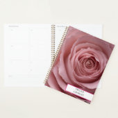 Elegante Rose , Schwarzer Spiralplaner Planer (Anzeige)