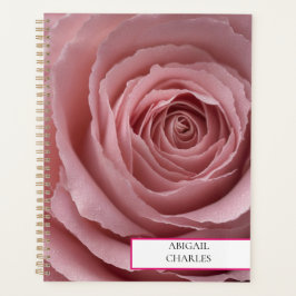 Elegante Rose , Schwarzer Spiralplaner Planer