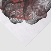 Elegante Rose Schwarzes Rotes Weiß Blumenmoiré Min Seidenpapier (Detail)