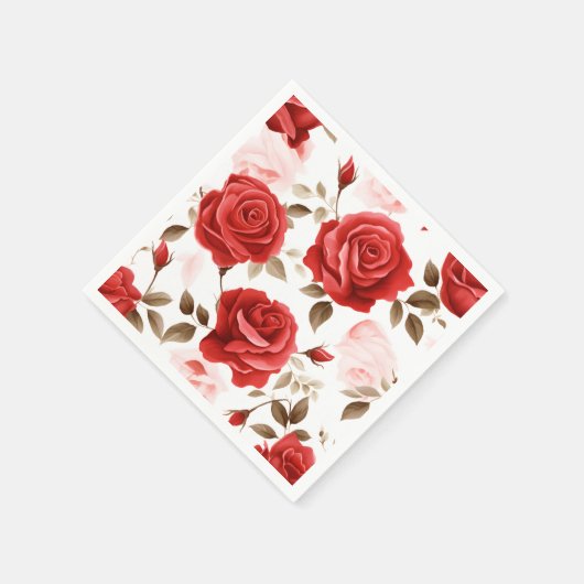 Elegante Rose Serviette (Ecke)