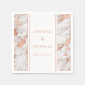 Elegante Rose Serviette (Vorderseite)