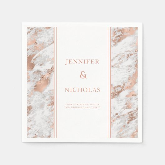 Elegante Rose Serviette (Vorderseite)