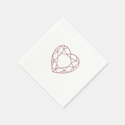 Elegante Rose Serviette (Ecke)