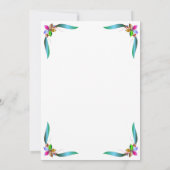 Elegante Rose Shiny Floral Brautparty Einladung (Rückseite)