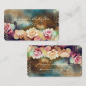 Elegante Rose Space Florist Einzigartig Visitenkarte (Vorne/Hinten)