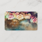 Elegante Rose Space Florist Einzigartig Visitenkarte (Rückseite)