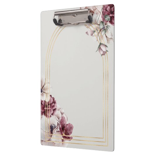 Elegante Rose | Stilvoll Klemmbrett (Links)