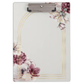 Elegante Rose | Stilvoll Klemmbrett (Vorderseite)