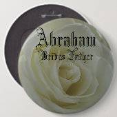 Elegante Rose Stilvolle Classy Brides Father Weddi Button (Vorne & Hinten)