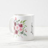 Elegante Rose Tasse (Vorderseite Links)