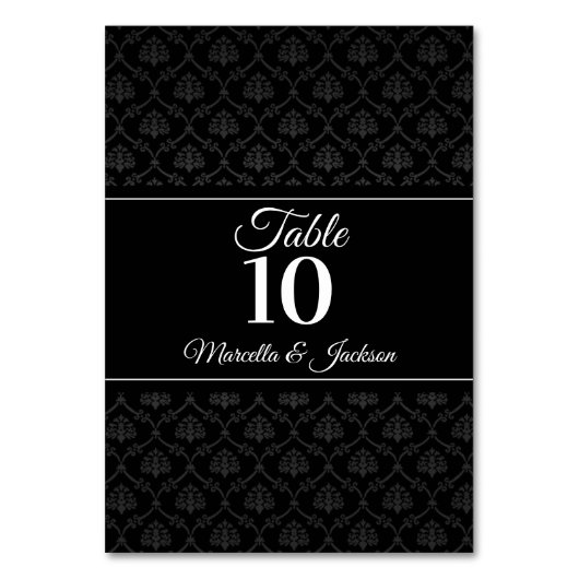 Elegante Rose Tischnummer (Rückseite)