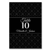 Elegante Rose Tischnummer (Vorderseite)