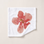 Elegante Rose und cremefarbenes Wasser Badhandtuch Set (Waschlappen)