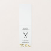 Elegante Rose und Muster-Salon-Shears Monogramm Visitenkarten (Innenseite Aufgefaltet)