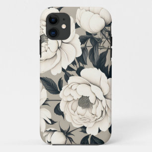 Elegante Rose und Peonies auf Creme Case-Mate iPhone Hülle
