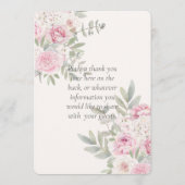 Elegante Rose und Peonies, pink und blau Programm (Rückseite)