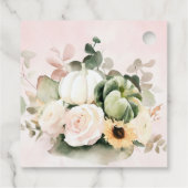 Elegante Rose und Sonnenblumen Geschenkanhänger (Rückseite)