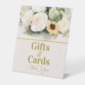 Elegante Rose und Sonnenblumen Sockelschild (Vorderseite)