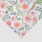 Elegante Rose und Zweige Seidenpapier (Ausschnitt)