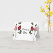 Elegante Rose Vielen Dank Karte (Gelbe Blume)