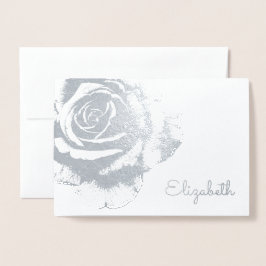 Elegante Rose Vintage Blume Folienkarte