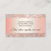 Elegante Rose Visitenkarte (Rückseite)