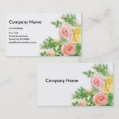 Elegante Rose Visitenkarte (Vorne/Hinten)