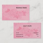 Elegante Rose Visitenkarte (Vorne/Hinten)