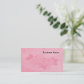 Elegante Rose Visitenkarte (Stehend Vorderseite)