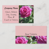 Elegante Rose Visitenkarte (Vorne/Hinten)