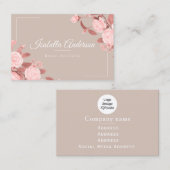 Elegante Rose Visitenkarte (Vorne/Hinten)