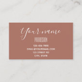 Elegante Rose Visitenkarte (Rückseite)