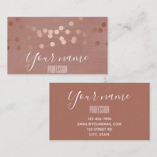 Elegante Rose Visitenkarte (Vorne/Hinten)