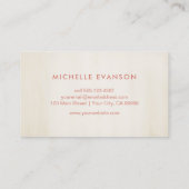 Elegante Rose Visitenkarte (Rückseite)